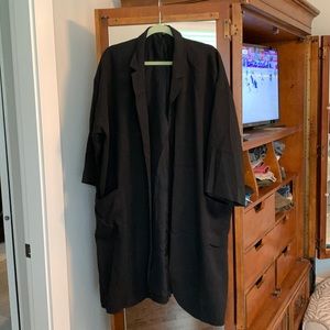 Eileen Fisher long boxy light coat/blazer